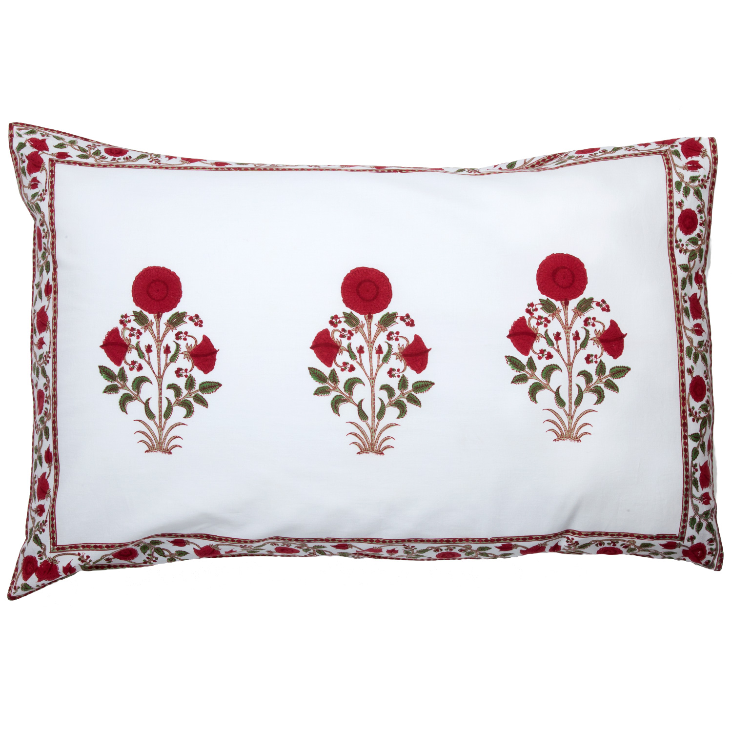 Amaya Reversible Pillow Case - Red